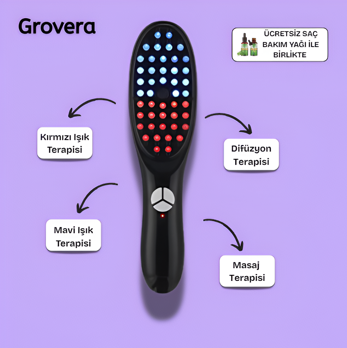 Grovera™- Saç Terapi Bakım Tarağı